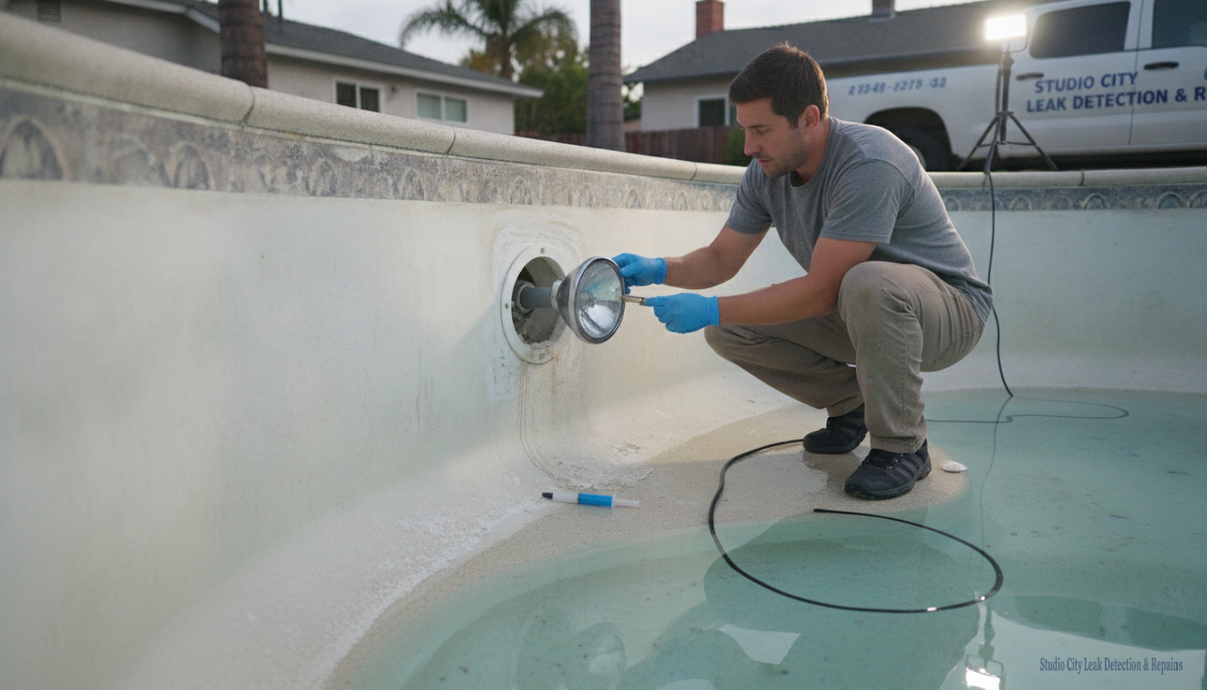 Pool Light Leak Repair